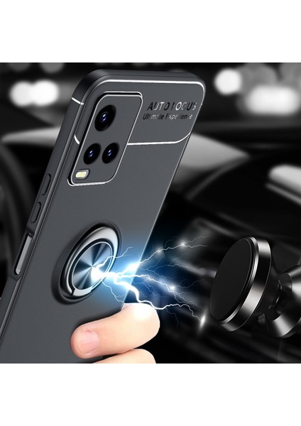 Vivo Y21S Kılıf Yüzüklü Manyetik Ravel Silikon modelleri