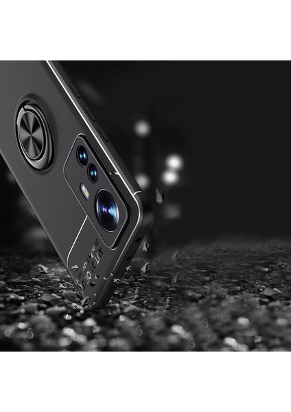 Xiaomi 12 Pro Kılıf Yüzüklü Manyetik Ravel Silikon