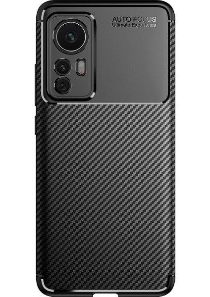 Xiaomi 12 Kılıf Karbon Desenli Lux Negro Silikon