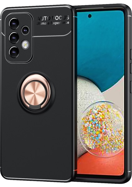 Samsung Galaxy A53 Kılıf Yüzüklü Manyetik Ravel Silikon