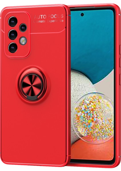 Samsung Galaxy A73 Kılıf Yüzüklü Manyetik Ravel Silikon