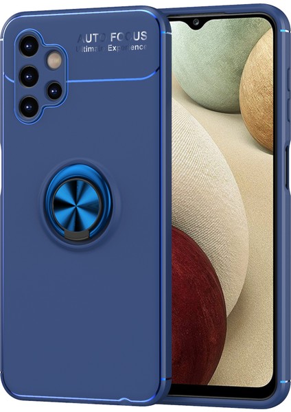 Samsung Galaxy A13 4g Kılıf Yüzüklü Manyetik Ravel Silikon