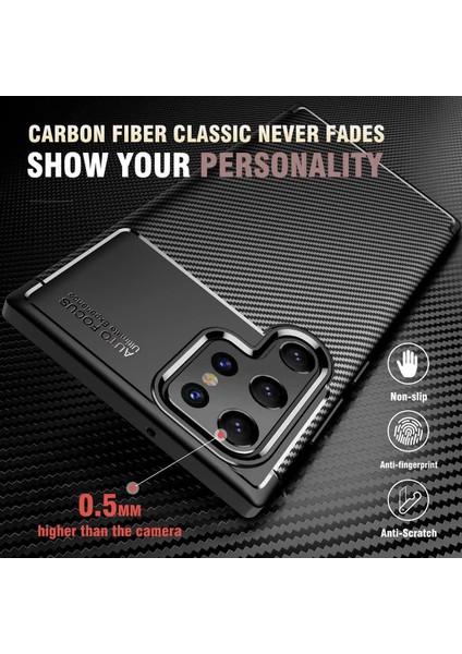 Samsung Galaxy S22 Ultra Kılıf Karbon Desenli Lux Negro Silikon fırsatları