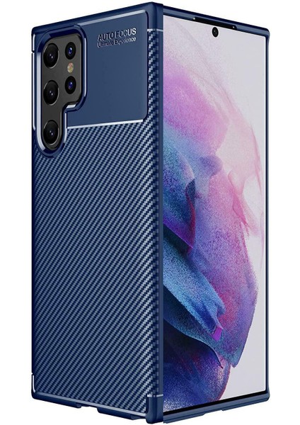 Samsung Galaxy S22 Ultra Kılıf Karbon Desenli Lux Negro Silikon