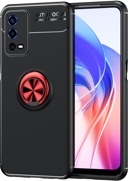 Oppo A55 4g Kılıf Yüzüklü Manyetik Ravel Silikon