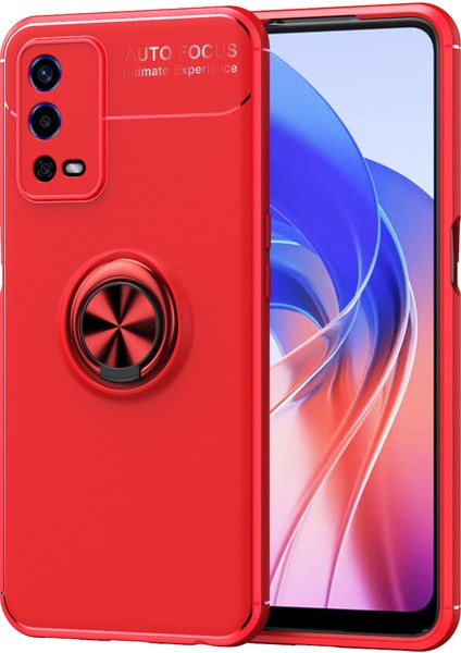 Oppo A55 4g Kılıf Yüzüklü Manyetik Ravel Silikon