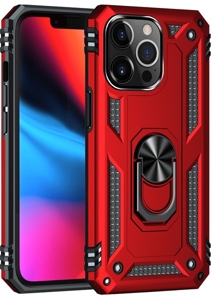 Apple Iphone 13 Pro Max Kılıf Ultra Koruma Yüzüklü Manyetik Vega Kapak