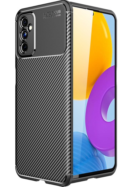 Samsung Galaxy M52 Kılıf Karbon Desenli Lux Negro Silikon