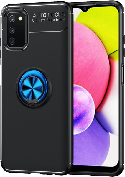 Galaxy A03S Kılıf Yüzüklü Manyetik Ravel Silikon