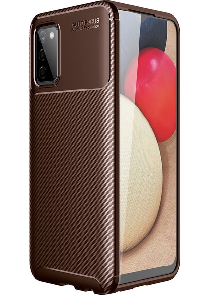 Samsung Galaxy A03S Kılıf Karbon Desenli Lux Negro Silikon