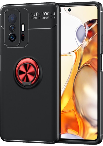Xiaomi Mi 11T Pro Kılıf Yüzüklü Manyetik Ravel Silikon