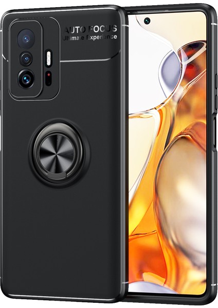 Xiaomi Mi 11T Pro Kılıf Yüzüklü Manyetik Ravel Silikon