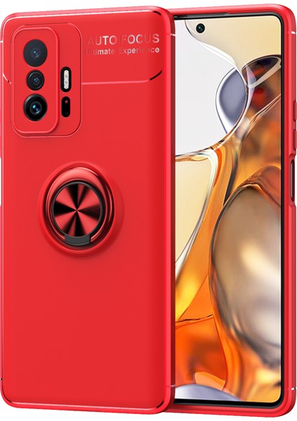 Xiaomi Mi 11T Kılıf Yüzüklü Manyetik Ravel Silikon