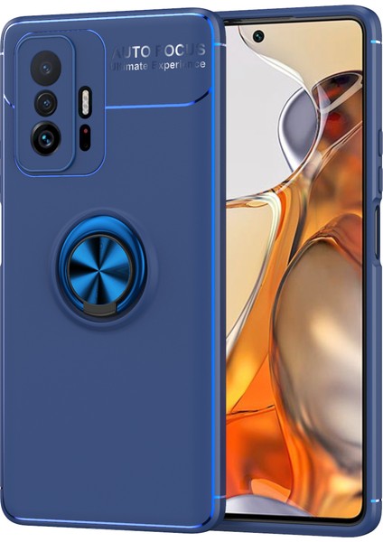 Xiaomi Mi 11T Pro Kılıf Yüzüklü Manyetik Ravel Silikon