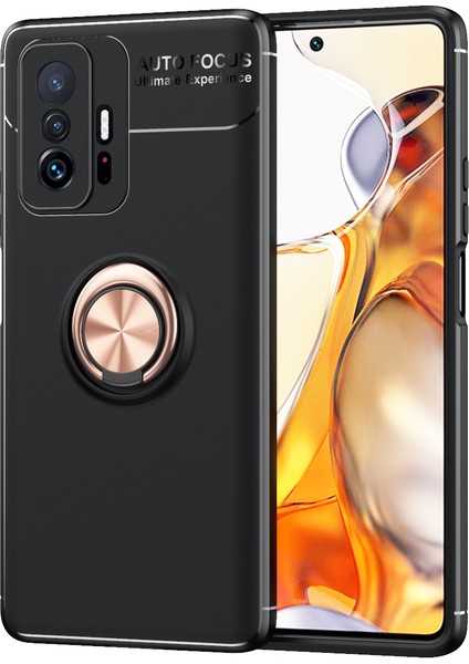 Xiaomi Mi 11T Pro Kılıf Yüzüklü Manyetik Ravel Silikon