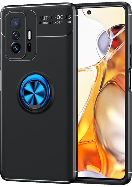 Xiaomi Mi 11T Pro Kılıf Yüzüklü Manyetik Ravel Silikon