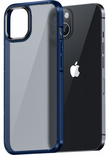 Apple Iphone 13 Kılıf Renkli Kenarlı Arkası Buzlu H-Boom Kapak