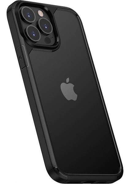 Apple Iphone 13 Pro Kılıf Renkli Kenarlı Arkası Şeffaf Roll Kapak