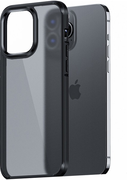 Apple Iphone 13 Pro Max Kılıf Renkli Kenarlı Arkası Buzlu H-Boom Kapak