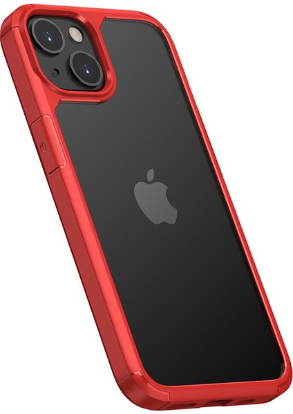 Apple Iphone 13 Kılıf Renkli Kenarlı Arkası Şeffaf Roll Kapak