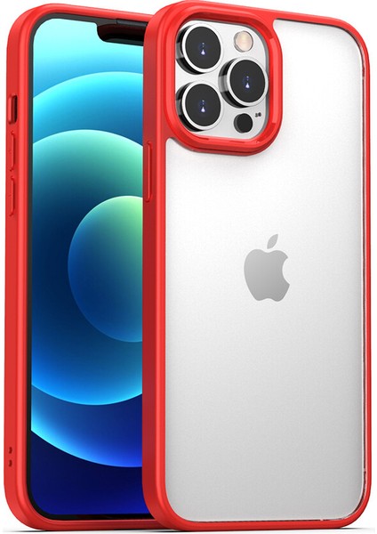 Apple Iphone 13 Pro Max Kılıf Renkli Silikon Kenarlı Hom Kapak