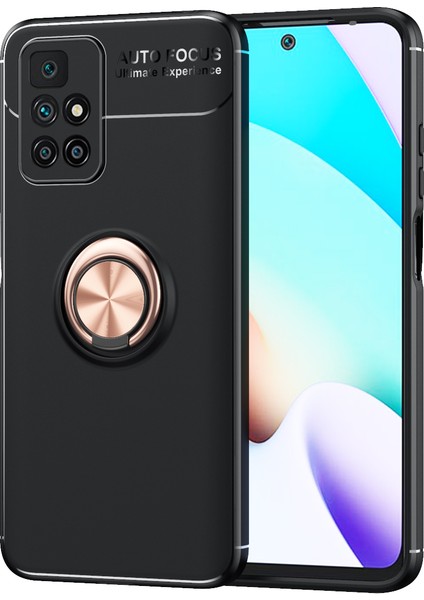 Xiaomi Redmi 10 Kılıf Yüzüklü Manyetik Ravel Silikon
