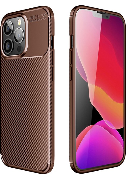 Apple Iphone 13 Pro Max Kılıf Karbon Desenli Lux Negro Silikon