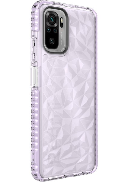Xiaomi Redmi Note 10 Kılıf Prizma Desenli Kabartmalı Renkli Buzz Kapak