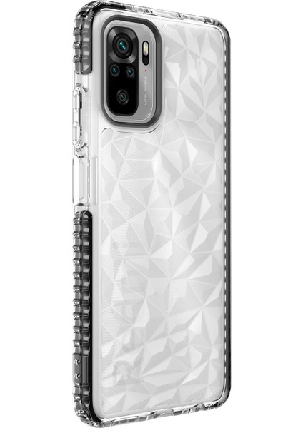 Xiaomi Redmi Note 10S Kılıf Prizma Desenli Kabartmalı Renkli Buzz Kapak