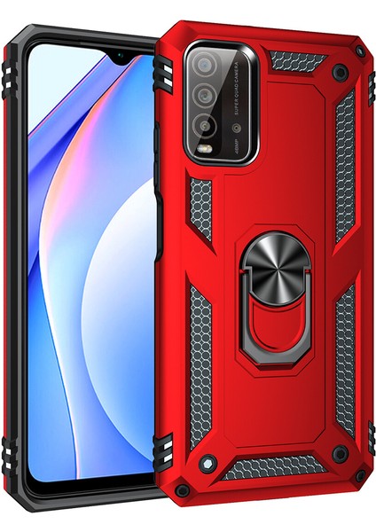 Xiaomi Redmi 9t Kılıf Yüzüklü Manyetik Ultra Korumalı Vega Kapak