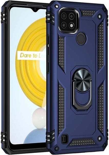 Realme C21 Kılıf Yüzüklü Manyetik Ultra Korumalı Vega Kapak