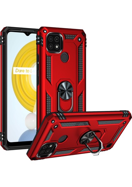 Realme C21 Kılıf Yüzüklü Manyetik Ultra Korumalı Vega Kapak fırsatları