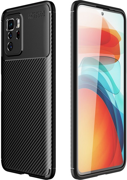 Xiaomi Poco X3 Gt Kılıf Karbon Desenli Lux Negro Sililkon