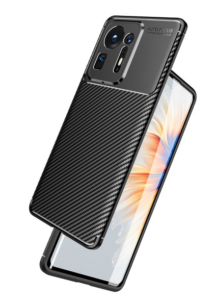 Xiaomi Mi Mix 4 Kılıf Karbon Desenli Lux Negro Silikon