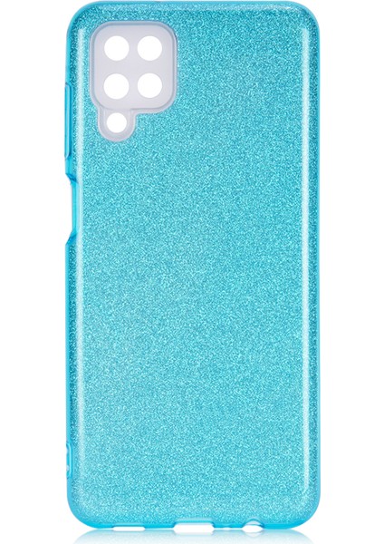 Samsung Galaxy A12 Kılıf Simli Parlak Shining Silikon