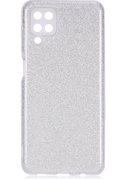 Samsung Galaxy A12 Kılıf Simli Parlak Shining Silikon