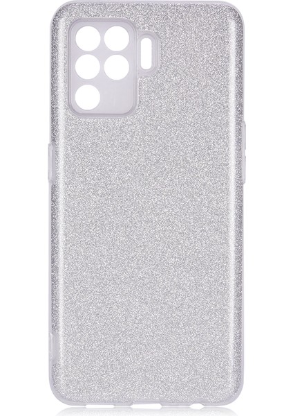 Oppo Reno 5 Lite Kılıf Simli Parlak Shining Silikon