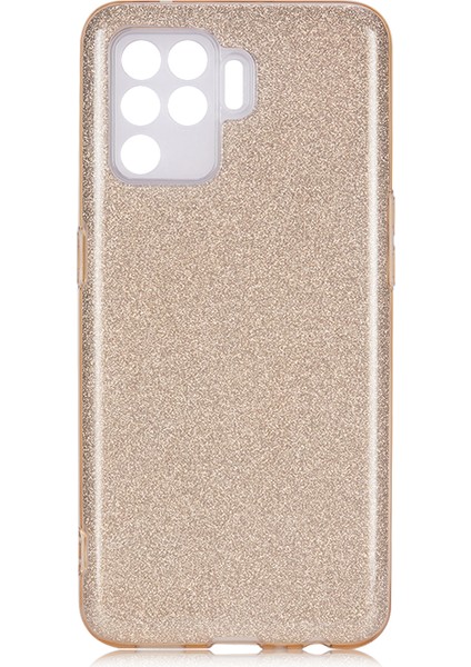 Oppo Reno 5 Lite Kılıf Simli Parlak Shining Silikon
