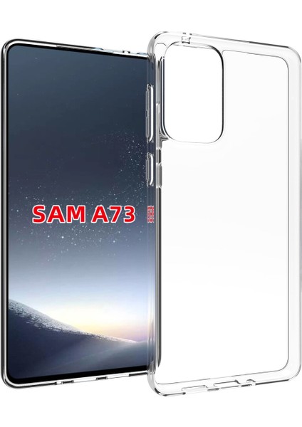 Galaxy A73 Kılıf Ultra Ince Şeffaf Silikon