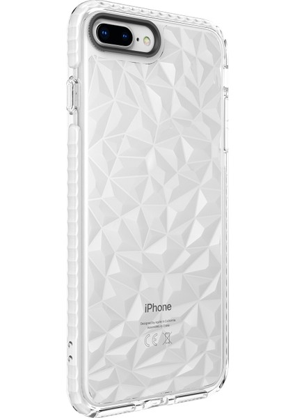 Apple Iphone 7 Plus Kılıf Renkli Kabartmalı Prizma Buzz Kapak