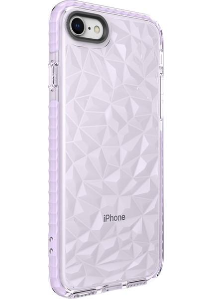 Apple Iphone 8 Kılıf Renkli Kabartmalı Prizma Buzz Kapak