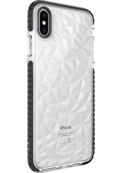 Apple Iphone Xs Max Kılıf Renkli Kabartmalı Prizma Buzz Kapak
