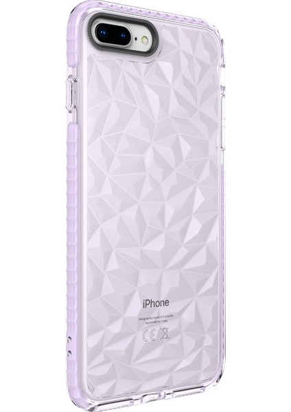 Apple Iphone 8 Plus Kılıf Renkli Kabartmalı Prizma Buzz Kapak