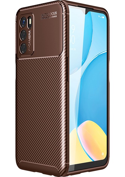 Oppo A16 Kılıf Karbon Desenli Lux Negro Silikon