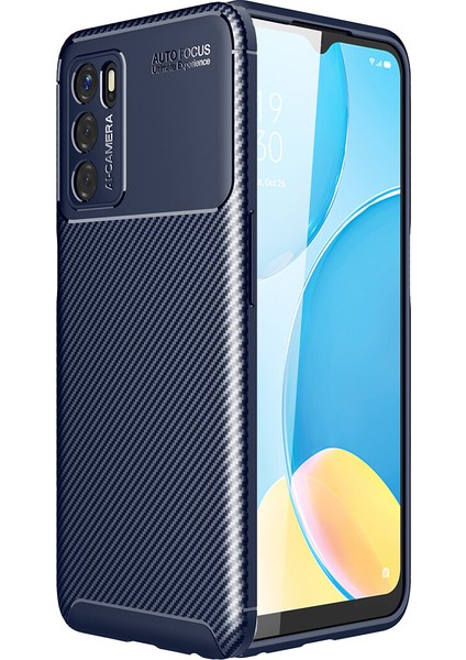 Oppo A16 Kılıf Karbon Desenli Lux Negro Silikon