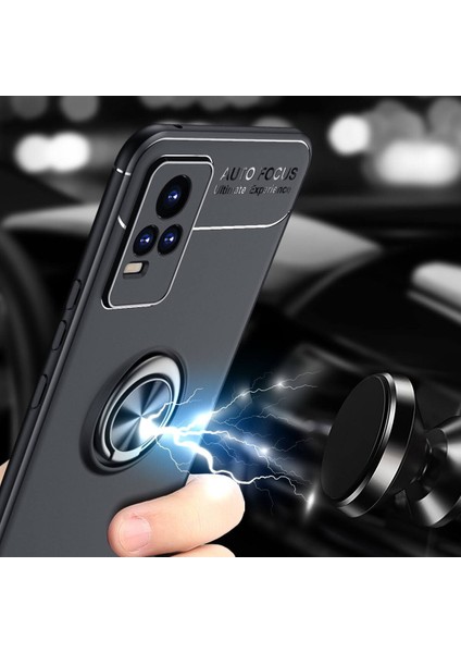 Vivo V21 Kılıf Yüzüklü Manyetik Ravel Silikon modelleri