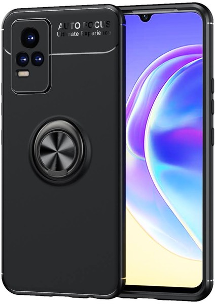 Vivo V21 E Kılıf Yüzüklü Manyetik Ravel Silikon