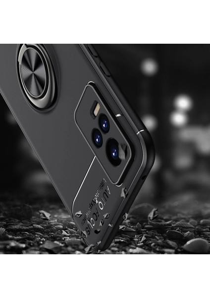 Vivo V21 E Kılıf Yüzüklü Manyetik Ravel Silikon