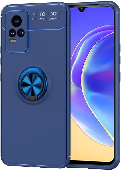 Vivo V21 E Kılıf Yüzüklü Manyetik Ravel Silikon