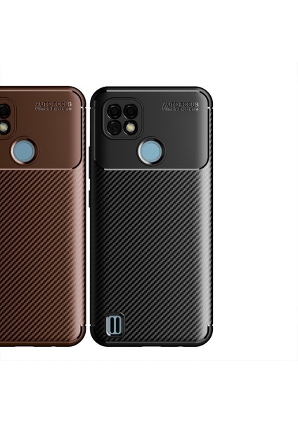 Realme C25 Kılıf Karbon Desenli Lux Negro Silikon fiyatları